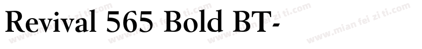 Revival 565 Bold BT字体转换